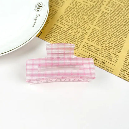 Spring Plaid Sparkly Hair Clip