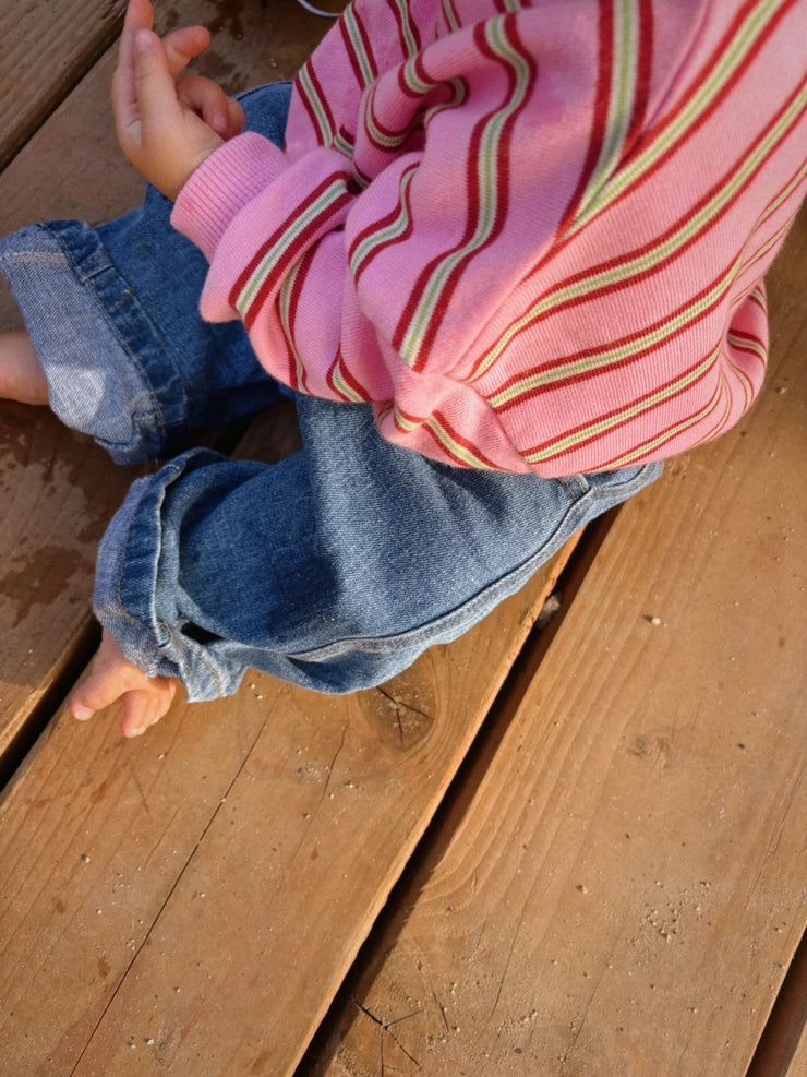 Pink Stripe Kid Sweatshirt