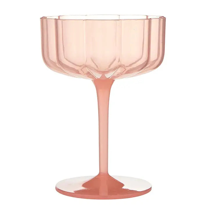 Pink Coupe Wave Glass
