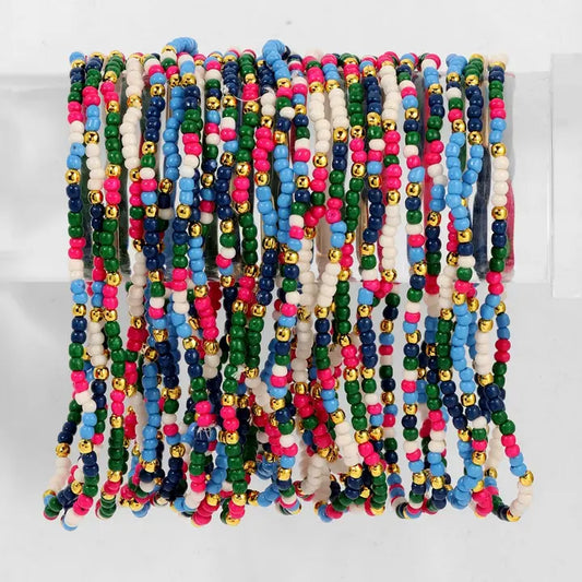 Multi Color Seed Bead Bracelet