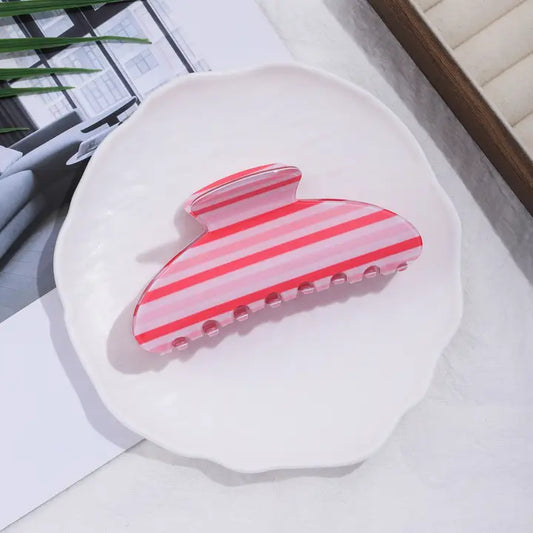 Vibrant Stripe Claw Clip