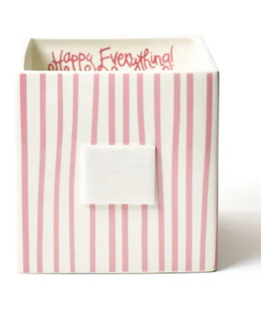 Pink Skinny Stripe Medium Cube