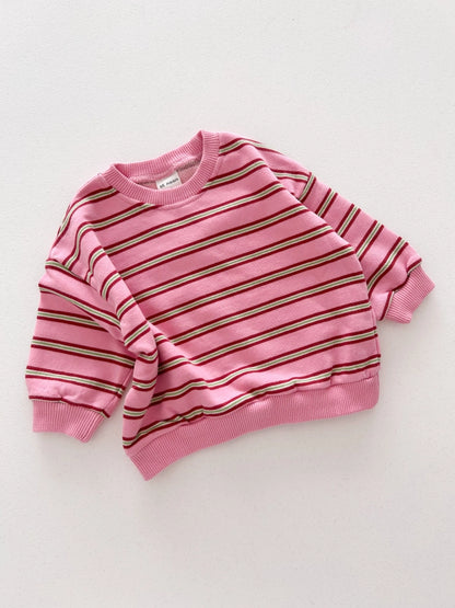Pink Stripe Kid Sweatshirt