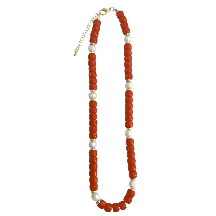Victory Beaded Pearl Necklace