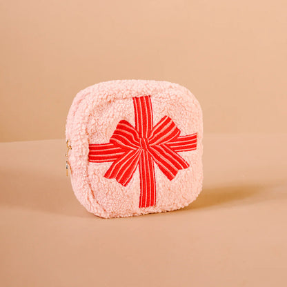 Holiday Gift Square Teddy Pouch