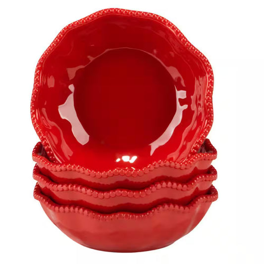 Perlette Red Melamine All Purpose Bowl