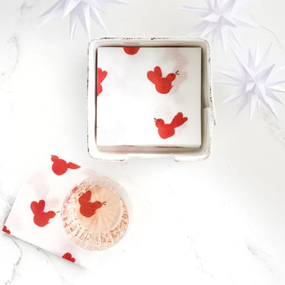 Red Bird Cocktail Napkin