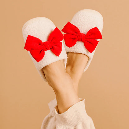 Betty Bow Red Slippers