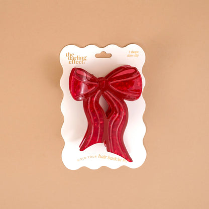 Red Bow Shape Up Claw Clip