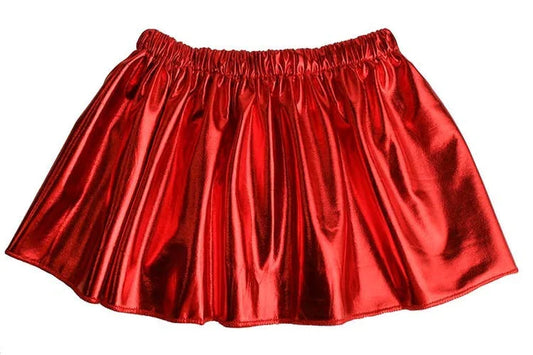 Metallic Skirt - Red