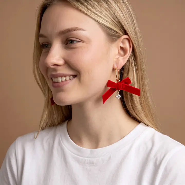 Ruby Ribbon -Signature Hoop Earrings