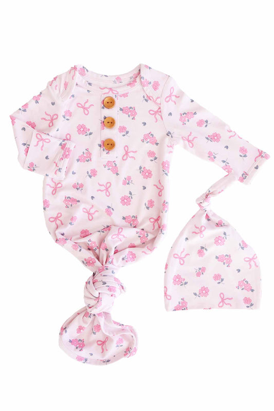 Ribbon & Roses Hat & Gown Set