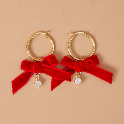 Ruby Ribbon -Signature Hoop Earrings