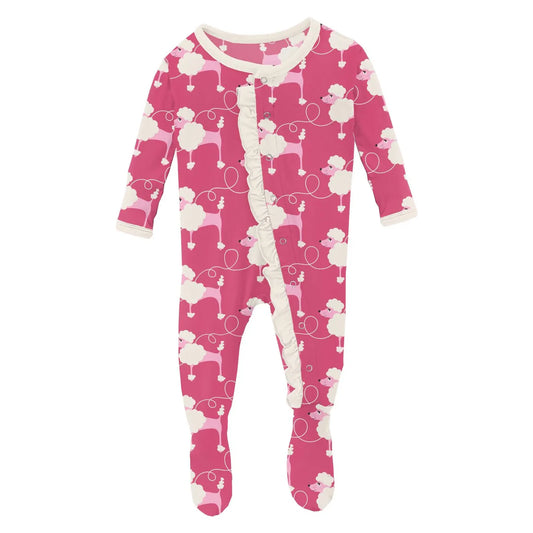 Flamingo Poodles Footie