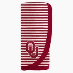 Ou Striped Blanket Crimson