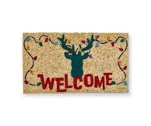 Flocked Deer Coir Mat