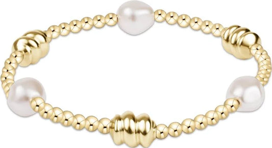 Admire Pearl & Admire Gold 3mm Bracelet