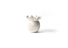 Signature Ruffle White Vase