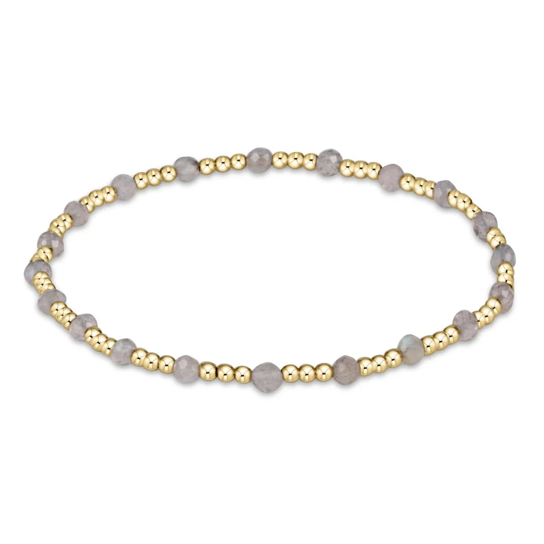 Gemstone Gold Sincerity Bracelet 3mm