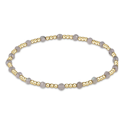 Gemstone Gold Sincerity Bracelet 3mm