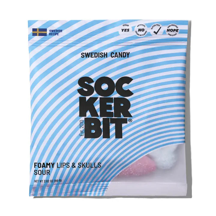 Foamy Lips & Skulls Sm Candy Bag