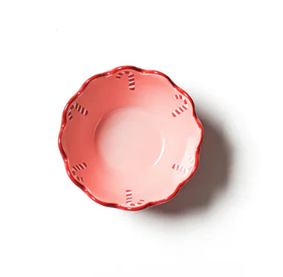 Candy Cane Scallop Small Bowl