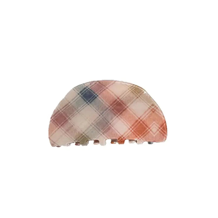 Vintage Plaid Claw Clip