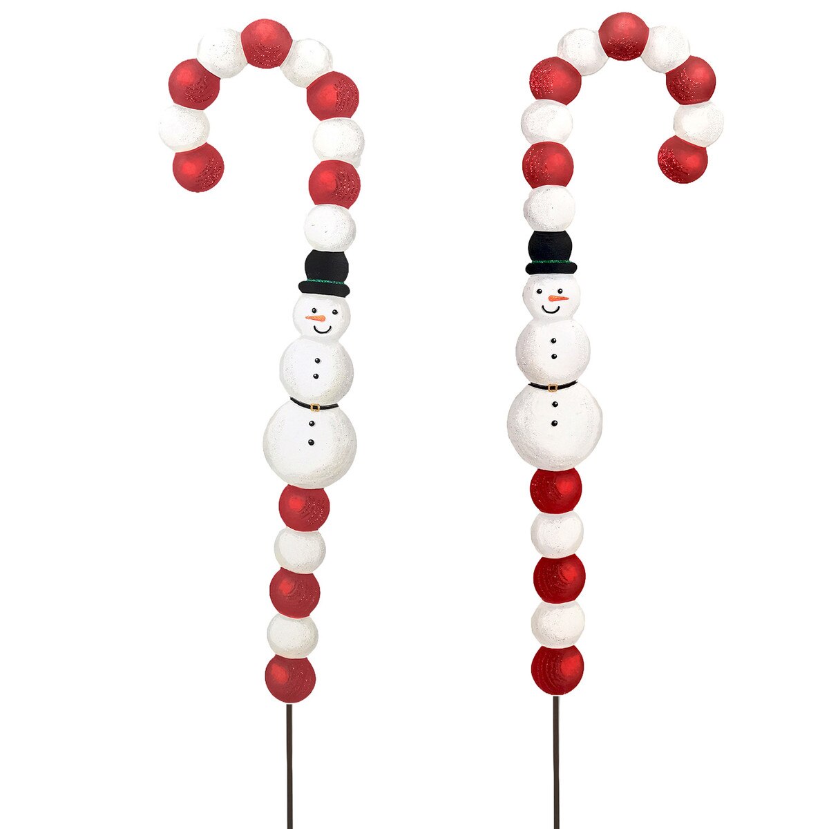 Snowman Candy Cane Stake