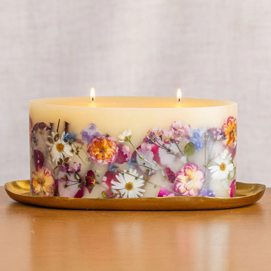 Apricot Rose Statement Botanical Candle
