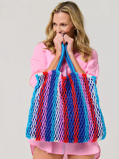 Shiraleah Braziliana Blue Stripe Tote
