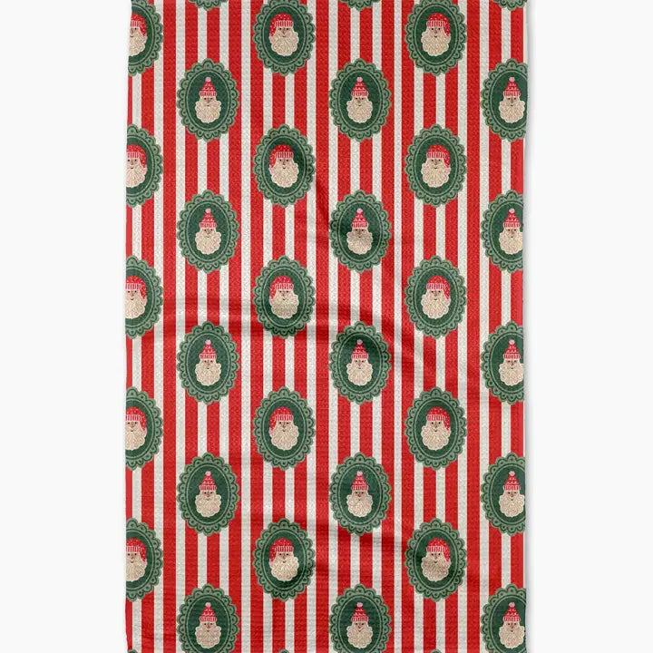 Stripe Santa Tea Towel