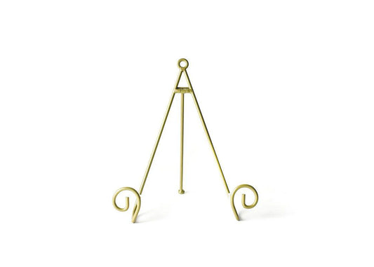 Medium Swirl Plate Stand Gold