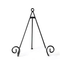 Large Swirl Black Plate Stand