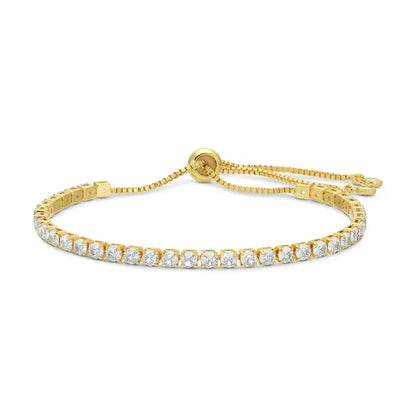 Gold Faux Diamond Tennis Bracelet