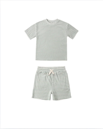 Seafoam Stripe Terry Set