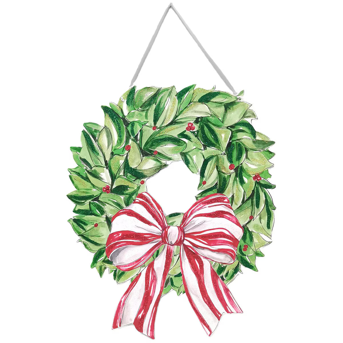 Traditional Tidings Wreath PVC Door Hanger