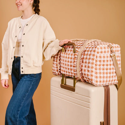 Maple Gingham On the Go Weekender Tote