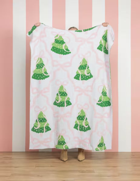 Chenille Christmas Tree Blanket