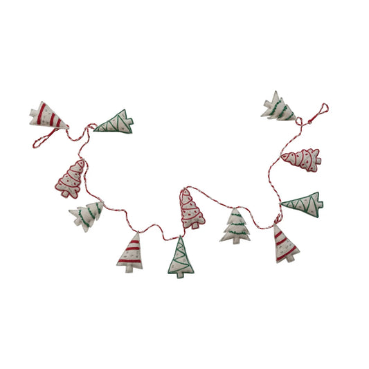 Embroidered Tree Garland