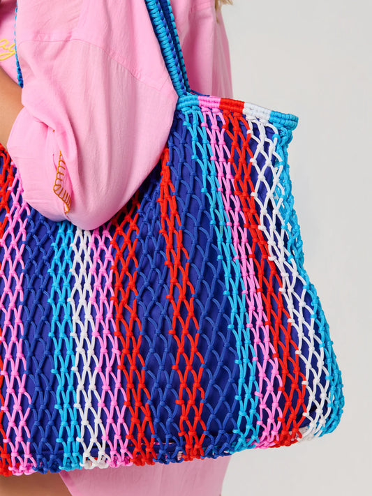 Shiraleah Braziliana Blue Stripe Tote