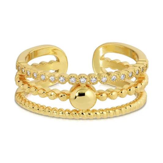 Delicate Layered Adjustable Ring