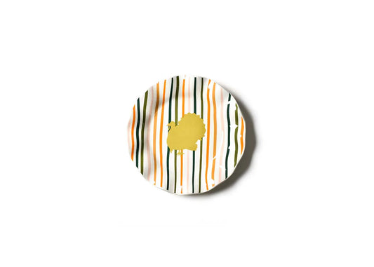 Turkey Stripes Ruffle Plate