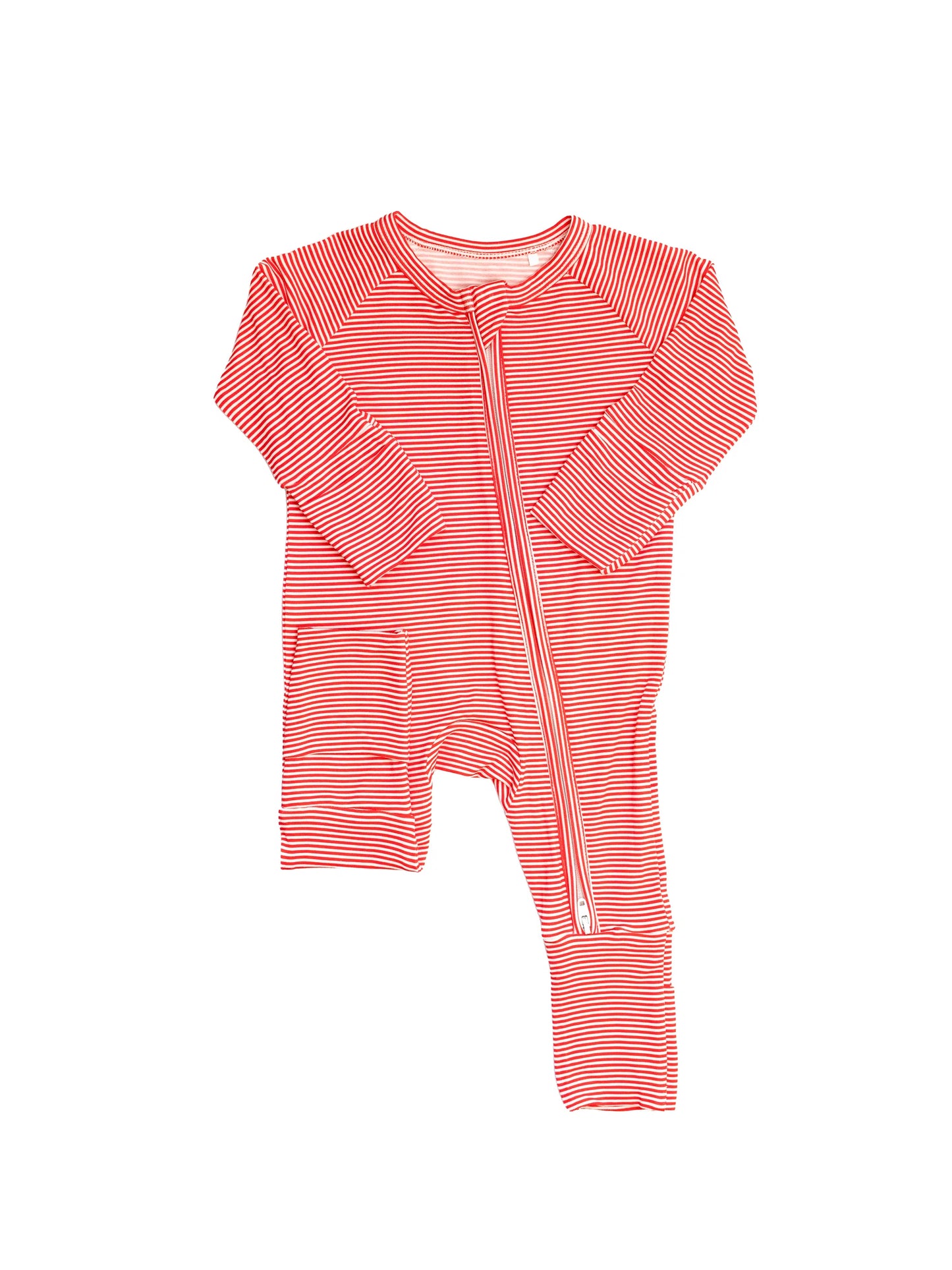 Red Mini Stripe Sleep Romper