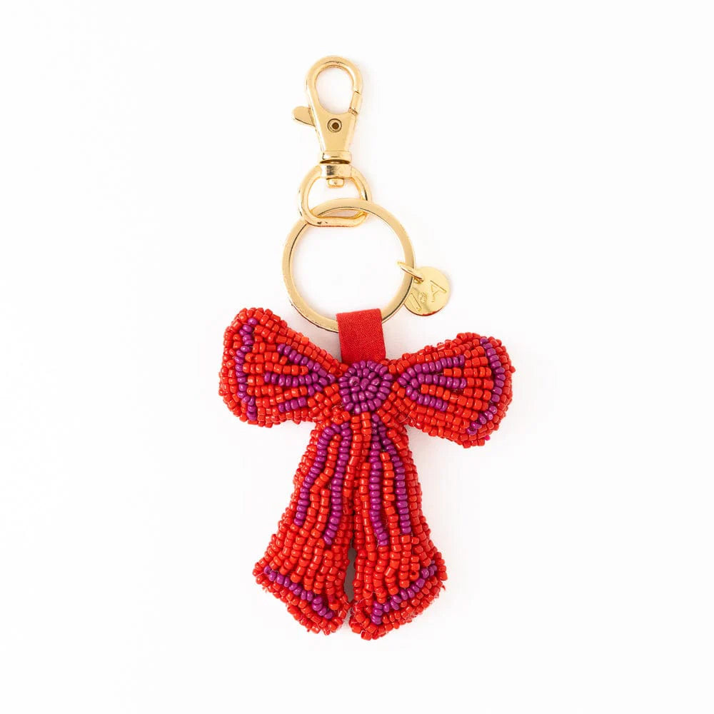 Beaded Bow Bag Charm