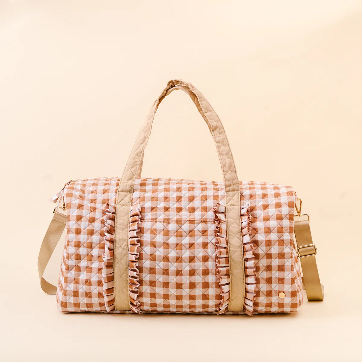 Maple Gingham On the Go Weekender Tote