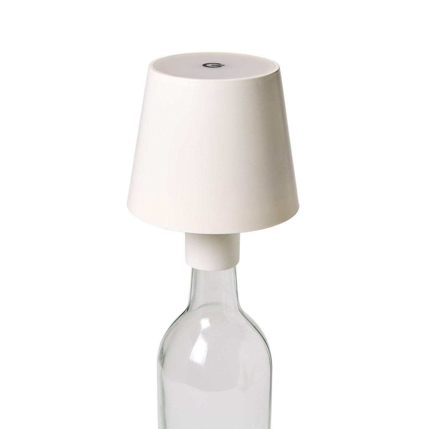 White Lampshade Bottle Lamp