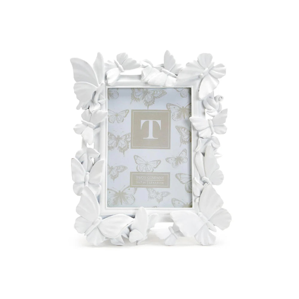 White Butterfly Frame 5X7