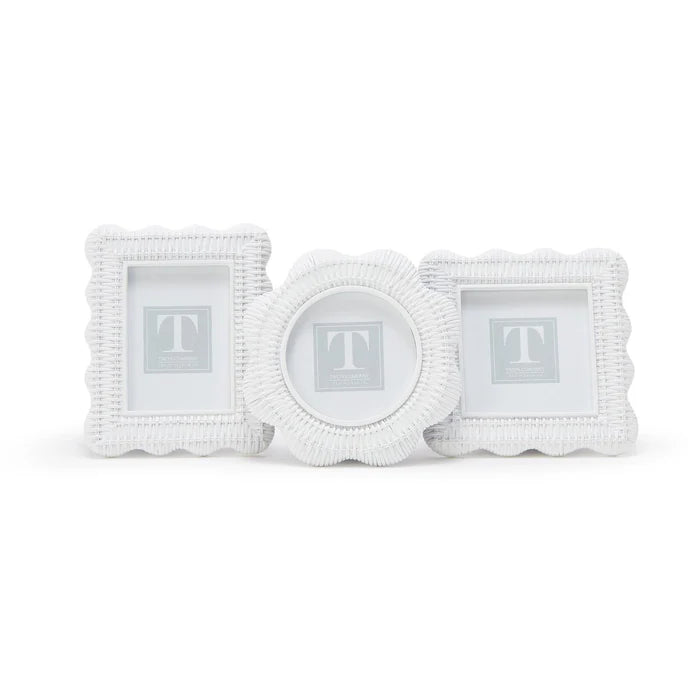 Scallop Rattan Woven Small Frame