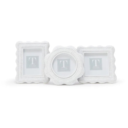 Scallop Rattan Woven Small Frame