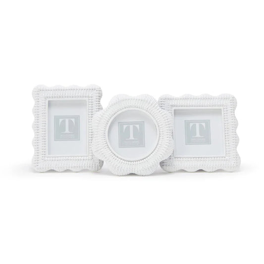 Scallop Rattan Woven Small Frame